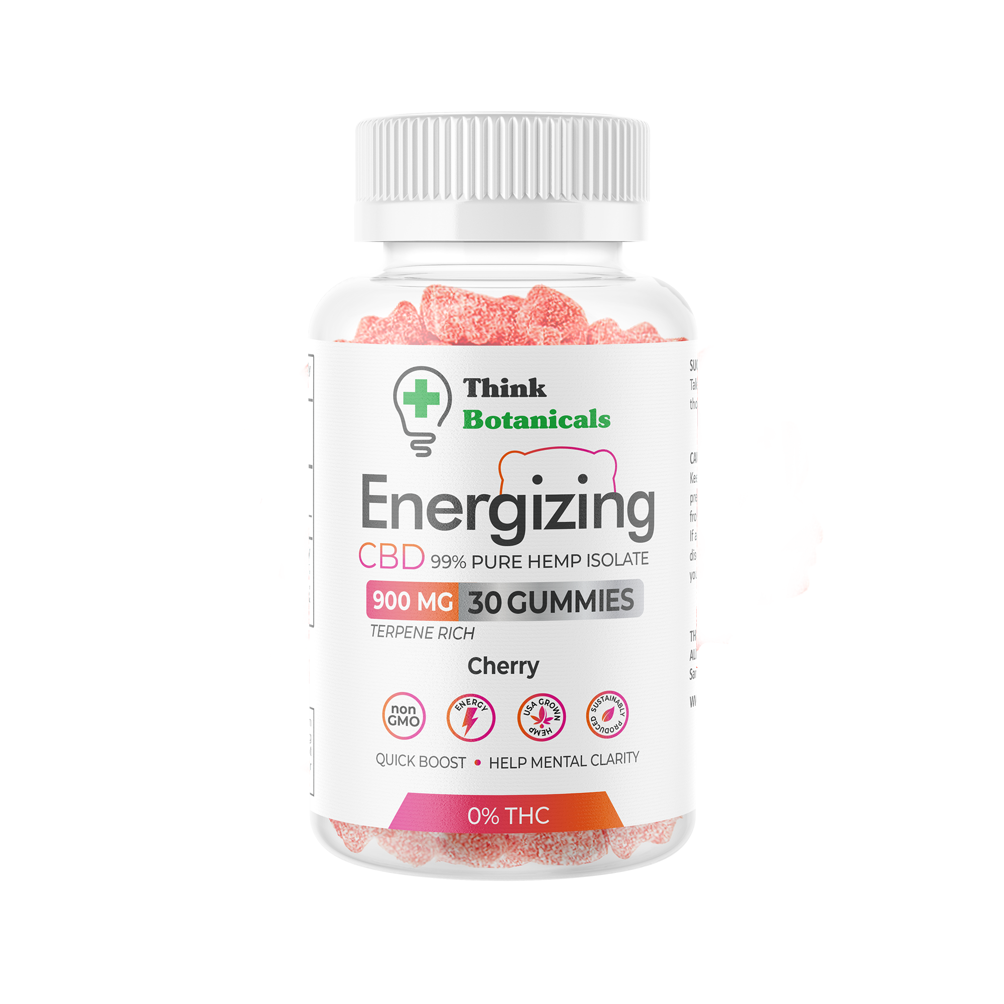 Energizing CBD Gummy Bears - Think Botanicals